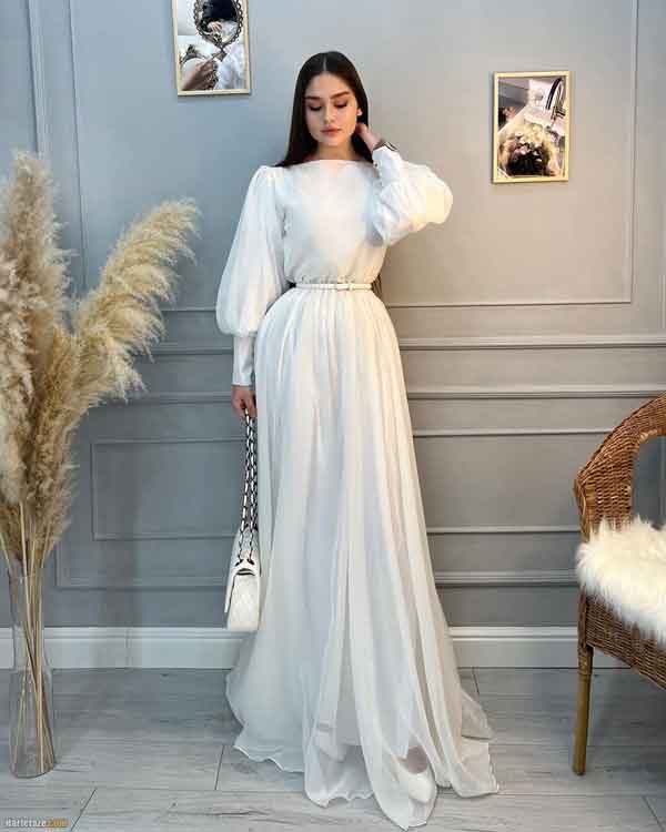 مدل پیراهن حریر مجلسی بلند دخترانه و زنانه شیک و دلبر مخصوص خاص پسندا