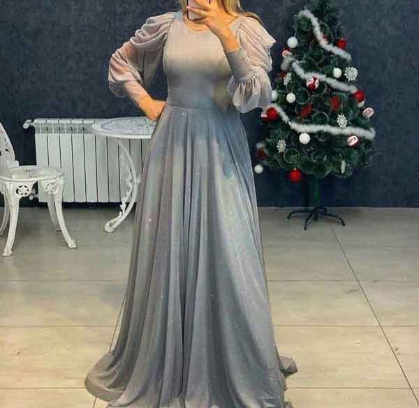 مدل پیراهن حریر مجلسی بلند دخترانه و زنانه شیک و دلبر مخصوص خاص پسندا