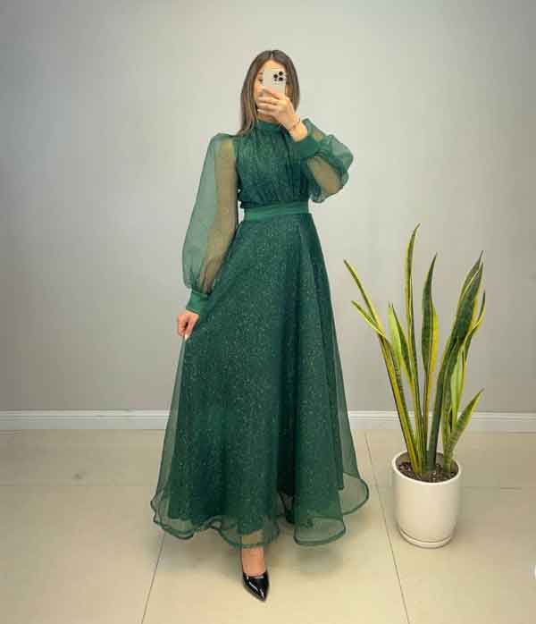 مدل پیراهن حریر مجلسی بلند دخترانه و زنانه شیک و دلبر مخصوص خاص پسندا