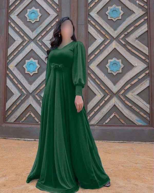 مدل پیراهن حریر مجلسی بلند دخترانه و زنانه شیک و دلبر مخصوص خاص پسندا