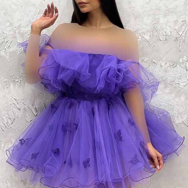 مدل پیراهن دخترانه مجلسی کوتاه فانتزی و عروسکی جذاب و لاکچری خاص