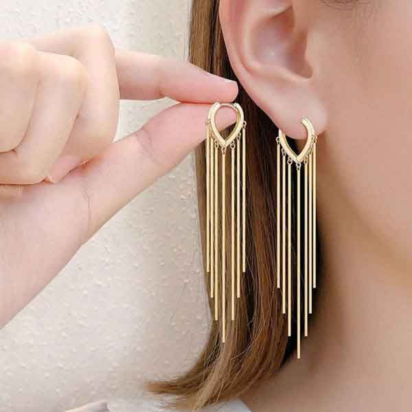 مدل گوشواره مجلسی آویزی طلا و نقره با طرح های شیک و لاکچری مخصوص خاص پسندا