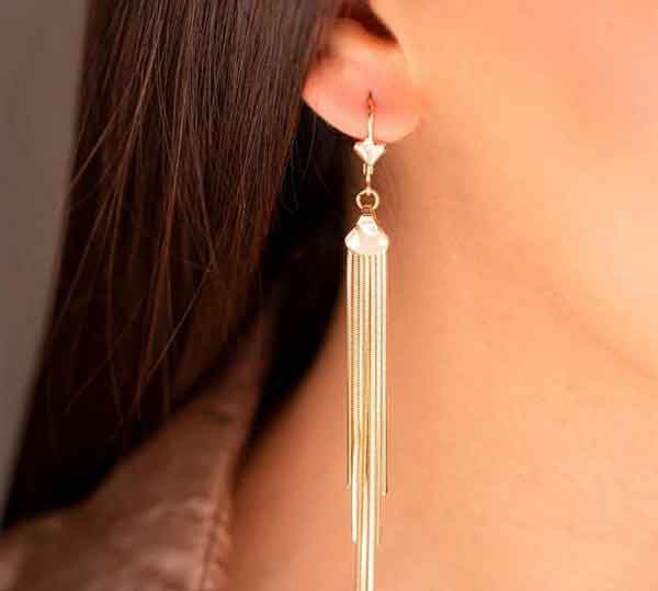 مدل گوشواره مجلسی آویزی طلا و نقره با طرح های شیک و لاکچری مخصوص خاص پسندا
