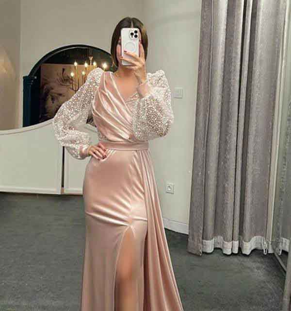 مدل لباس مجلسی بلند جدید با طرح های شلوغ و ساده شیک و لاکچری مدرن