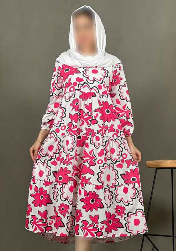 مدل لباس مجلسی نخی گلدار ریز و درشت فوق العاده راحت و شیک دلبر
