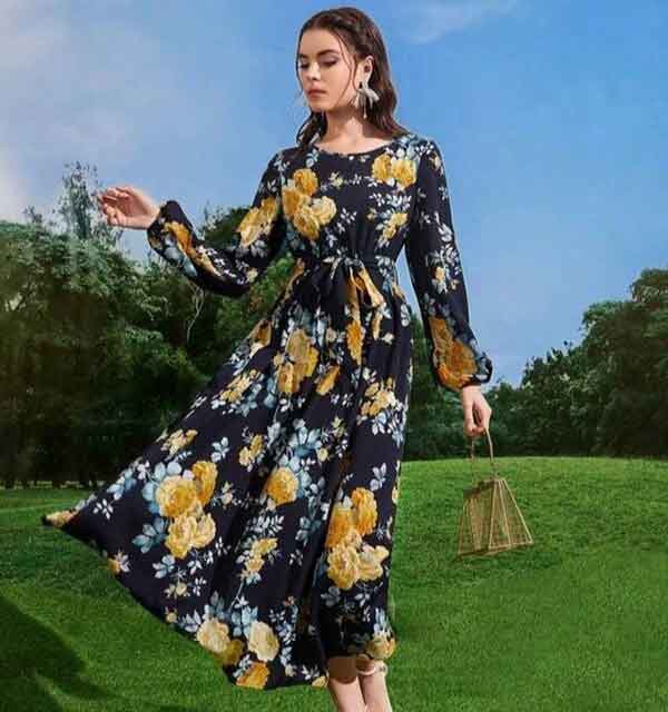مدل پیراهن بلند گلدار مجلسی و خانگی اسپرت شیک کوتاه و بلند جذاب