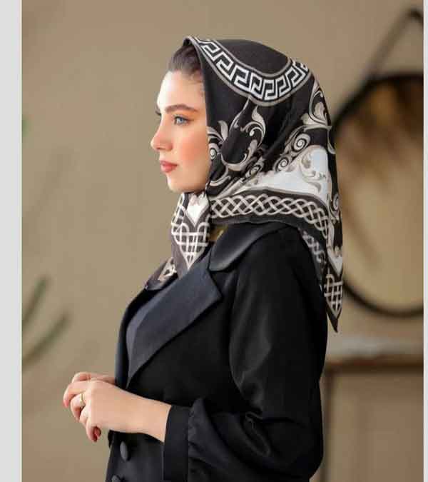 مدل روسری زنانه شیک قواره بزرگ و کوچک با طرح های ساده و جذاب خانومانه