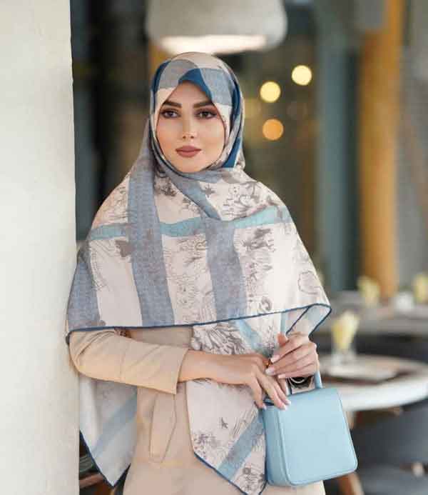 مدل روسری زنانه شیک قواره بزرگ و کوچک با طرح های ساده و جذاب خانومانه