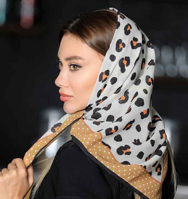 مدل روسری زنانه شیک قواره بزرگ و کوچک با طرح های ساده و جذاب خانومانه