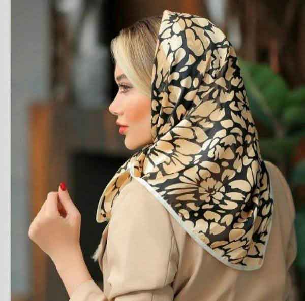 مدل روسری زنانه شیک قواره بزرگ و کوچک با طرح های ساده و جذاب خانومانه