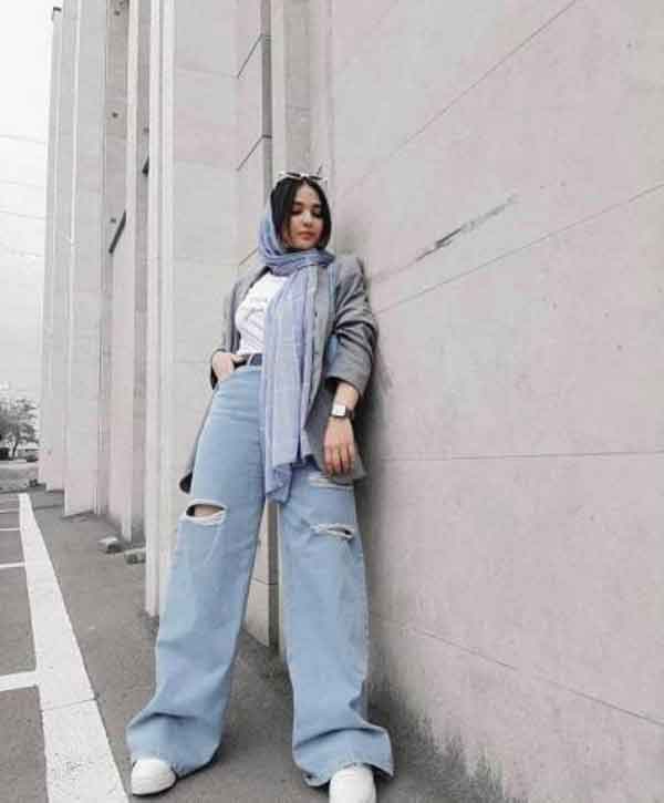 مدل شلوار بگ جین با رنگ های زیبا دخترانه و زنانه شیک و خوش پا