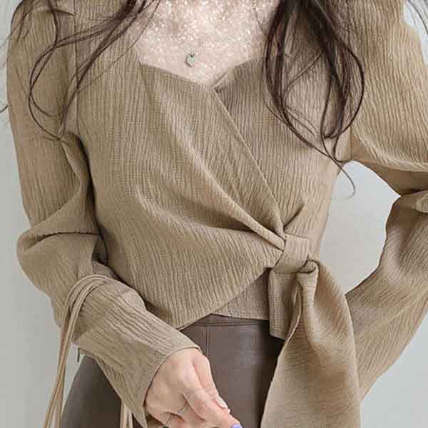 مدل شومیز گره ای دخترانه و زنانه با طرح های ساده و جذاب دلبر