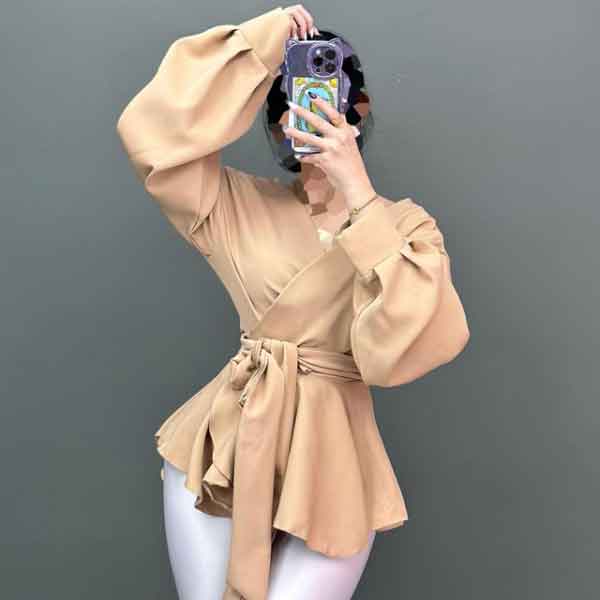 مدل شومیز گره ای دخترانه و زنانه با طرح های ساده و جذاب دلبر