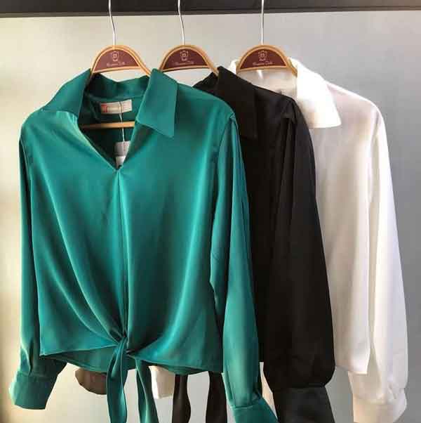 مدل شومیز گره ای دخترانه و زنانه با طرح های ساده و جذاب دلبر