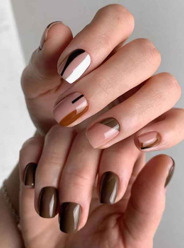 مدل طراحی ناخن جدید با طرح های ساده و مینیمال خاص و شیک 