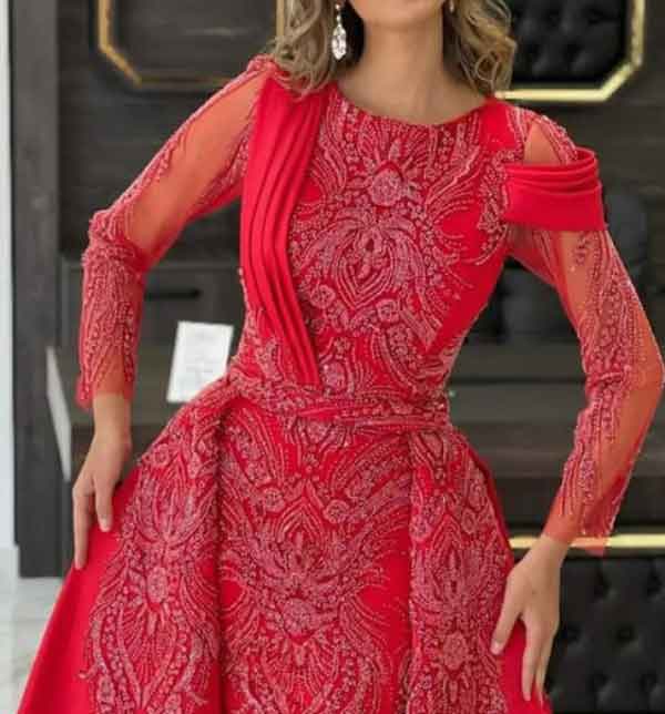 مدل پیراهن مجلسی آستین دار جدید دخترانه و زنانه با طرح های فوق العاده جذاب و شیک