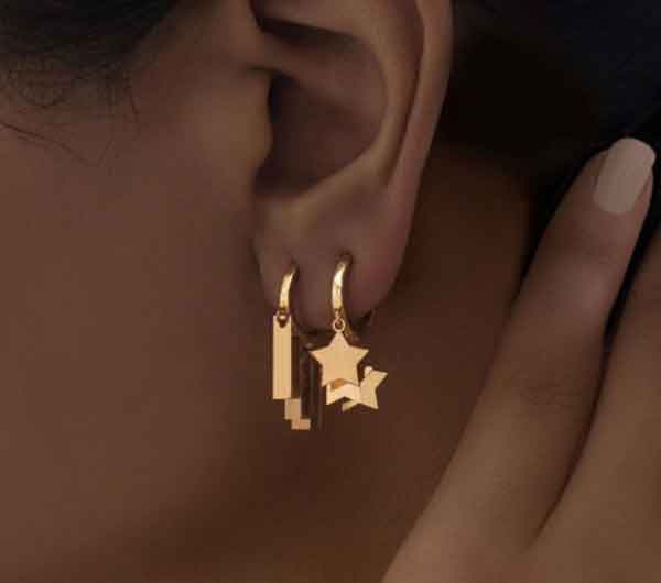 مدل گوشواره زنانه جدید ساده و شیک مینیمال لاکچری و مدرن