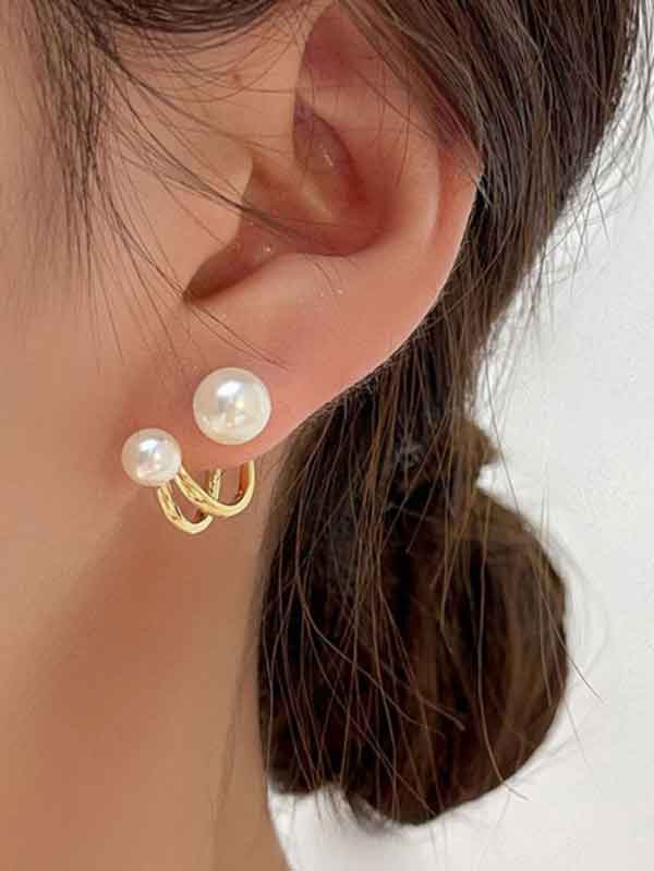 مدل گوشواره زنانه جدید ساده و شیک مینیمال لاکچری و مدرن