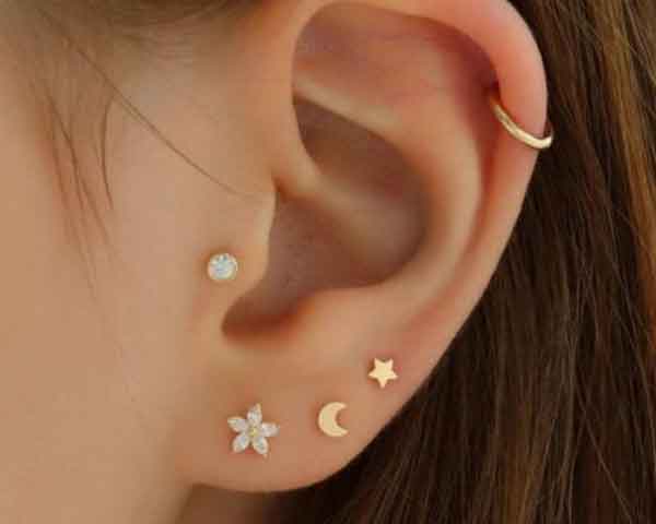 مدل گوشواره زنانه جدید ساده و شیک مینیمال لاکچری و مدرن