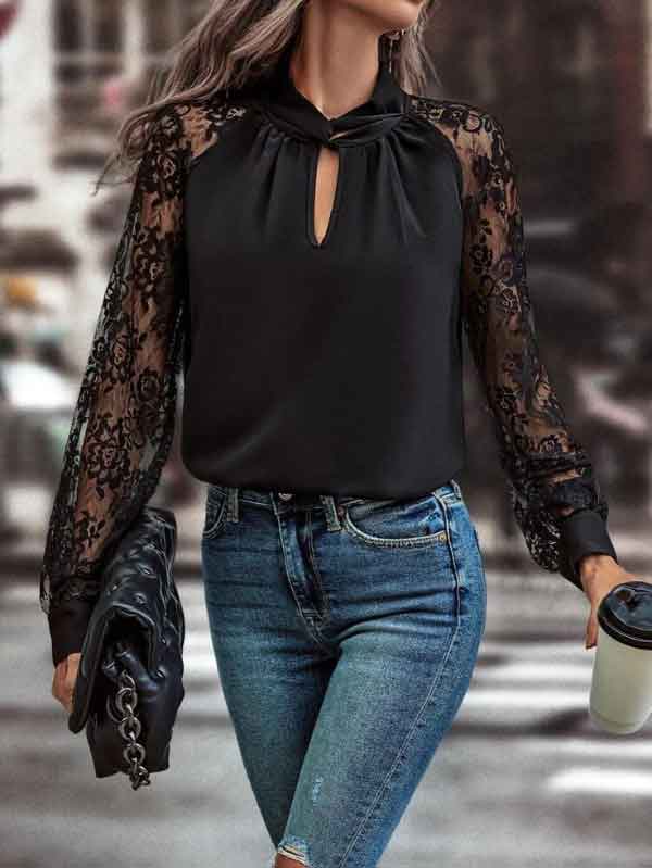 مدل شومیز گیپور کوتاه و بلند دخترانه و زنانه با طرح های شیک وجدید