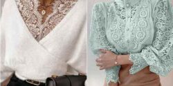 مدل شومیز گیپور کوتاه و بلند دخترانه و زنانه با طرح های شیک وجدید